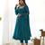 Women's Gorgeous Laheriya Print Fox Georgette Fabric Flared Anarkali Pant and Dupatta Set