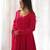 Women's Gorgeous Laheriya Print Fox Georgette Fabric Flared Anarkali Pant and Dupatta Set