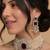 Red pearl bridal choker & earring set