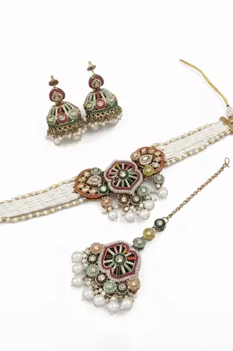 Statement gold pearl & bridal set