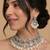 Silver pearl bridal matha patti & necklace set