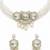 Crystal pearl choker set