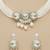 Crystal pearl choker set
