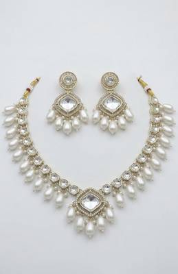 Pearl & crystal side-profile set 3