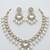 Pearl & crystal side-profile set
