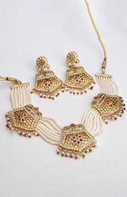 Gold pearl bridal set 3