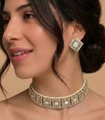 Ivory pearl choker set