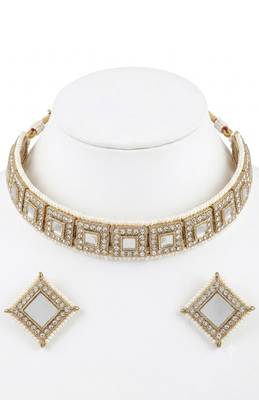 Ivory pearl choker set 2