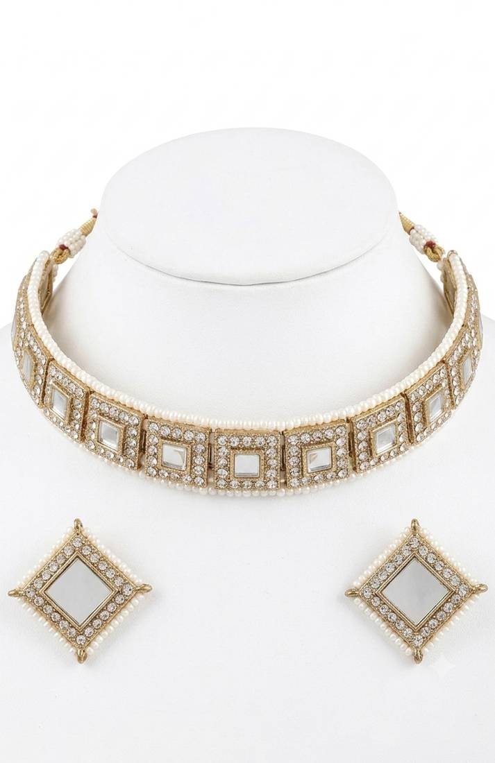 Ivory pearl choker set