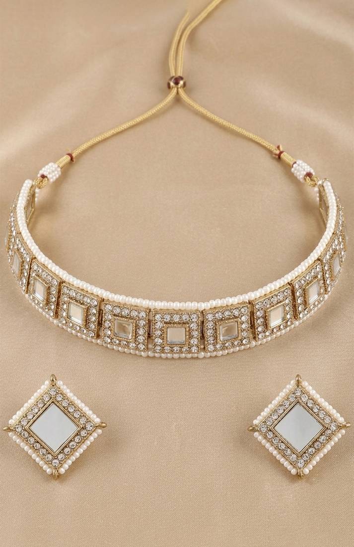 Ivory pearl choker set