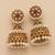 Crimson pearl drop earrings