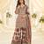 Cream crepe digital print farshi salwar set