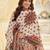 Cream crepe digital print farshi salwar set
