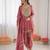Pink art silk thread embroidery kurta set