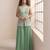Green faux georgette sequins sharara set
