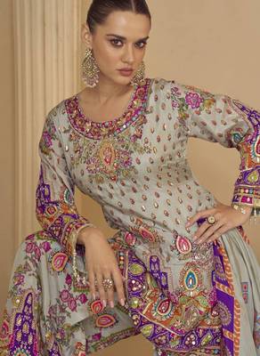 Multicolor crepe printed palazzo set 2
