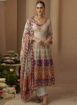 Multicolor crepe printed palazzo set 1