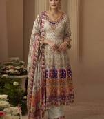Multicolor crepe printed palazzo set