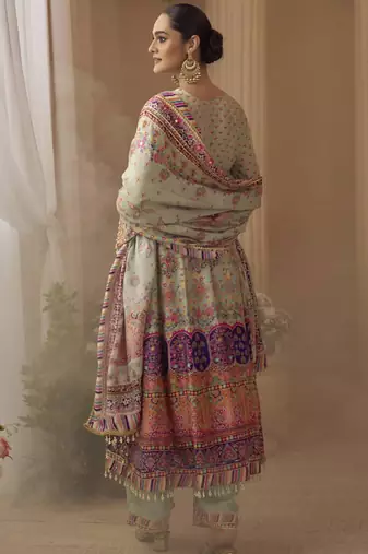Multicolor crepe printed palazzo set