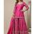 Rani-pink tissue embroidered sharara set