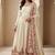 Off-white cotton silk embroidered farshi salwar set