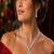 Ruby Red Crystal Marquise Lariat Necklace and Drop Earrings Set
