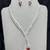 Ruby Red Crystal Marquise Lariat Necklace and Drop Earrings Set