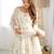Women's Gorgeous Floral Print Organza Silk Fabric Flared Anarkali Pant and Dupatta Set