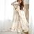 Women's Gorgeous Floral Print Organza Silk Fabric Flared Anarkali Pant and Dupatta Set