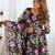 Women's Gorgeous Floral Print Organza Silk Fabric Flared Anarkali Pant and Dupatta Set