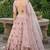 DUSTY SEQUINS EMBROIDERED NET LEHENGA CHOLI SET FOR WOMEN'S