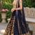 NAVY BLUE SEQUINS EMBROIDERED VELVET LEHENGA CHOLI SET FOR WOMEN'S
