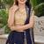 NAVY BLUE SEQUINS EMBROIDERED VELVET LEHENGA CHOLI SET FOR WOMEN'S