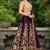 PURPLE SEQUINS EMBROIDERED VELVET LEHENGA CHOLI SET FOR WOMEN'S