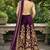PURPLE SEQUINS EMBROIDERED VELVET LEHENGA CHOLI SET FOR WOMEN'S
