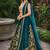 TURQUOISE SEQUINS EMBROIDERED VELVET LEHENGA CHOLI SET FOR WOMEN'S