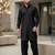 Black premium cotton pathani kurta salwar set for men