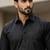Black premium cotton pathani kurta salwar set for men