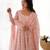 Women's Beautiful Floral Printed Chiffon Fabric Flared Anarkali Pant and Dupatta Set