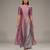 Mauve pink embroidered dupion silk co ord set