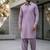 Purple premium cotton pathani kurta salwar set for men
