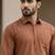 Brown premium cotton pathani kurta salwar set for men