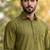 Green premium cotton pathani kurta salwar set for men