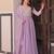 Lavender georgette readymade anarkali suit with beads & embroidery work
