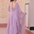 Lavender georgette readymade anarkali suit with beads & embroidery work