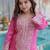 Pink viscose readymade suit with zari sequin  & embroidery work