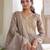 Grey silk readymade anarkali suit with sequin  & embroidery work