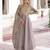 Grey silk readymade anarkali suit with sequin  & embroidery work