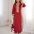 Maroon crepe readymade suit with real mirror & embroidery work