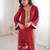 Maroon crepe readymade suit with real mirror & embroidery work